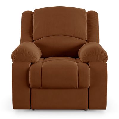 Poltrona do Papai Reclinável Melim Power Elétrica Veludo Terracota FH1 - D'Rossi