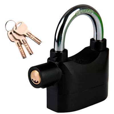 Cadeado Trava Alarme Sonoro Anti Furto Sensor Sonoro - Segurança Extra para Bicicletas, Motos e Residências