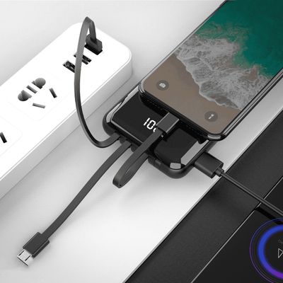 Carregador Portátil 10.000mAh com Carregamento Sem Fio e 4 Saídas USB – Potência e Praticidade Onde Você Estiver