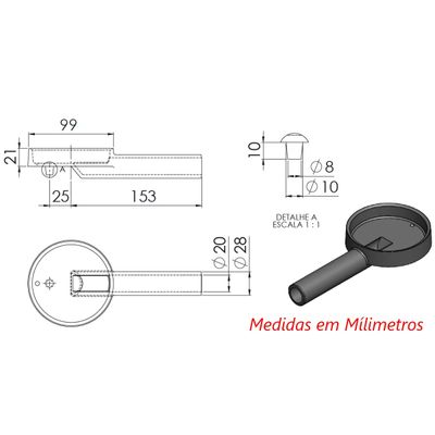 Queimador Econômico Simples Reto Completo Fogão Ferro 10cm