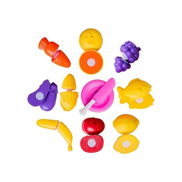 Kit Cozinha Infantil Frutas e Legumes Crec Crec com Velcron