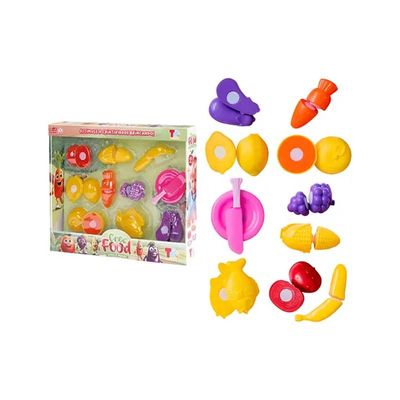 Kit Cozinha Infantil Frutas e Legumes Crec Crec com Velcron