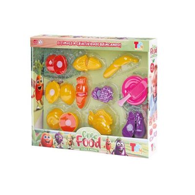 Kit Cozinha Infantil Frutas e Legumes Crec Crec com Velcron