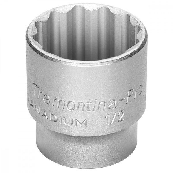 Soquete Estriado em Aço Cromo Vanadio 28 mm - Encaixe 1/2 Soquete Estriado em Aço Cromo Vanadio 28 mm - Encaixe 1/2