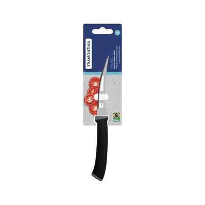 Faca para Tomate Tramontina Felice com Lâmina em Aço Inox e Cabo de Polipropileno Preto 4 polegada
