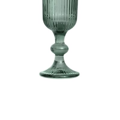 Jogo de taças champanhe em vidro borda dourada L'Hermitage Cameratta 160ml 6 peças verde