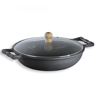 Frigideira Com Alça de Ferro e Tampa De Vidro 2,9 Lts 26 Cm