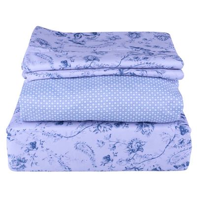 Jogo de Cama Queen Cazza Avery em Microfibra Estampado 4 Peças - Item Sortido