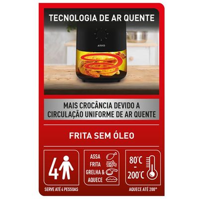 Fritadeira sem Óleo Airfryer Arno Essential 3,5L AFE3 127V