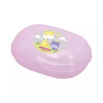 Saboneteira Infantil Sanremo de Plástico Rosa