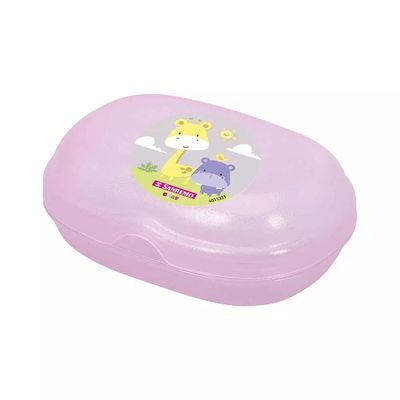 Saboneteira Infantil Sanremo de Plástico Rosa