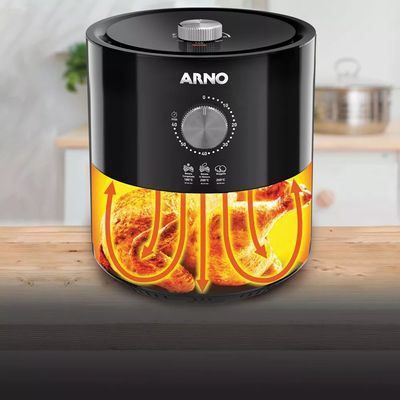 Fritadeira Elétrica Air Fryer Arno Airfry Ultra UFRP 4,2L Preta - 220V
