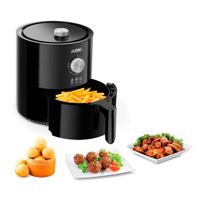 Fritadeira Elétrica Air Fryer Arno Airfry Ultra UFRP 4,2L Preta - 220V
