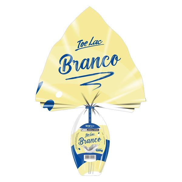 Ovo de Páscoa Toc Lac Branco 120g Ovo de Páscoa Toc Lac Branco 120g