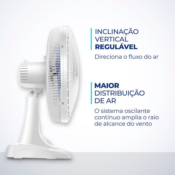 Ventilador de Mesa Mondial 6 Pás Super Power VSP-40-W - 40cm 220V Ventilador de Mesa Mondial 6 Pás Super Power VSP-40-W - 40cm 220V