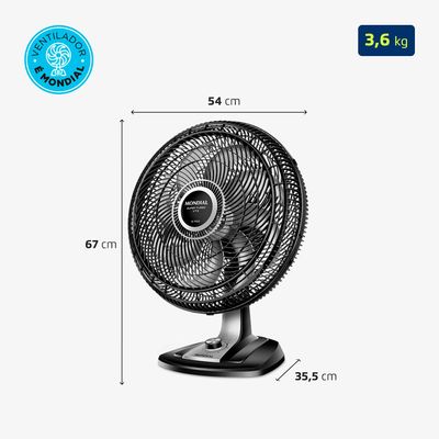 Ventilador de Mesa Mondial 8 Pás Vtx-50-8p - 50cm 127V