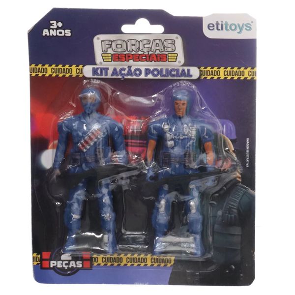Kit Policial de Brinquedo Etilux com 4 Peças Kit Policial de Brinquedo Etilux com 4 Peças