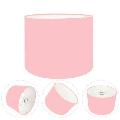 Cúpula Abajur E Luminária Cilíndrica Vivare Cp-7012 ø30x25cm - Bocal Nacional Rosa-bebê