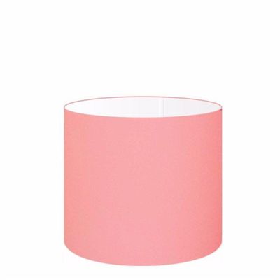 Cúpula Abajur E Luminária Cilíndrica Vivare Cp-7012 ø30x25cm - Bocal Nacional Rosa-bebê