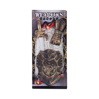 Kit Medieval Le com Espada Escudo e Garra