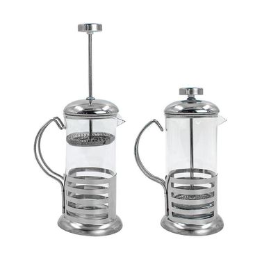 Cafeteira Prensa Francesa Infusor Cremeira Vidro E Aço Inox 350ml Cafe Cha