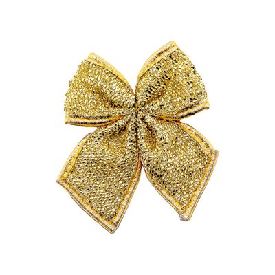 Laço de Natal Le Brilho Dourado 10cm com 4 Unidades