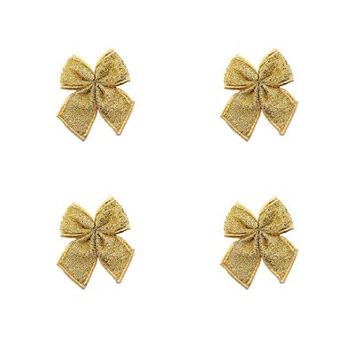 Laço de Natal Le Brilho Dourado 10cm com 4 Unidades