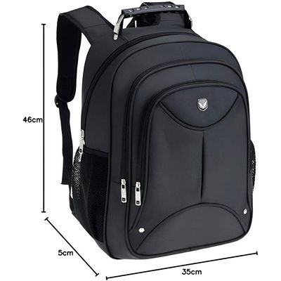 Mochila Executiva Preta Multifuncional Reforçada