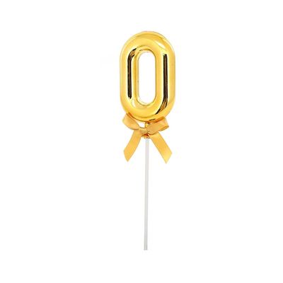 Topper Bolo Le Dourado Número 0