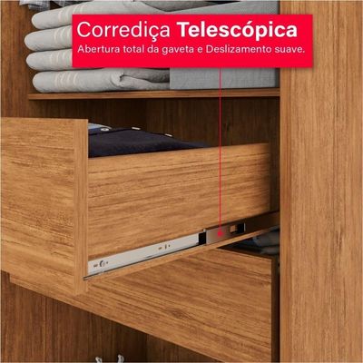 Guarda-roupa De Casal 100% Mdf 6 Portas 4 Gavetas Inglaterra
