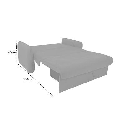 Sofá Cama Para Sala De Estar Zaia Com Baú Veludo Matrix - Rosê Rosê