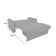 Sofá Cama Para Sala De Estar Zaia Com Baú Veludo Matrix - Rosê Rosê