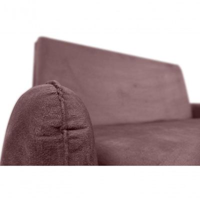 Sofá Cama Para Sala De Estar Zaia Com Baú Veludo Matrix - Rosê Rosê
