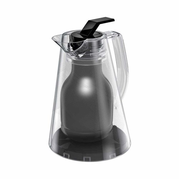 Bule Térmico Euro Milan Crystal com Gatilho Transparente e Preto 0,5L Bule Térmico Euro Milan Crystal com Gatilho Transparente e Preto 0,5L