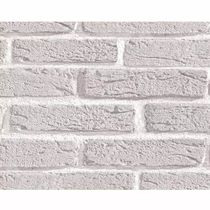 Plástico Adesivo Contact Decorado Tijolos Brancos 45cmx2m