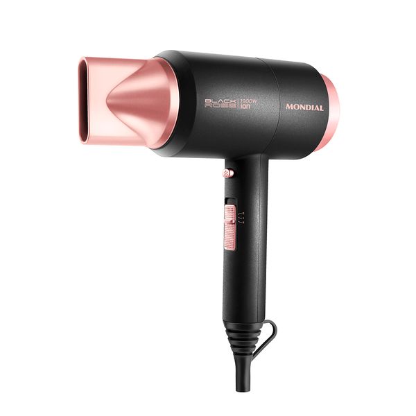 Secador de Cabelo Mondial Compact Turbo SC-38 Black Rosé 1900W - 127V Secador de Cabelo Mondial Compact Turbo SC-38 Black Rosé 1900W - 127V