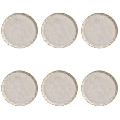 Conjunto De Pratos Rasos 06 Peças Linhas Latte Porto Brasil