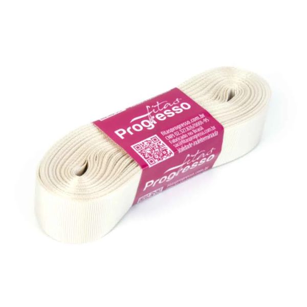 Fita de Gorgurão Progresso GP Nº05 22mm Peça com 10m Baunilha 1310 Fita de Gorgurão Progresso GP Nº05 22mm Peça com 10m Baunilha 1310