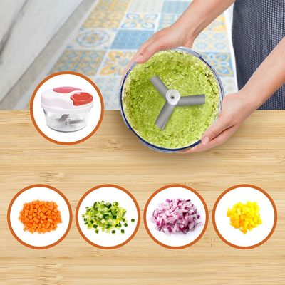 Multi Processador Triturador de Alimentos Manual Keita com 3 Lâminas 500ml