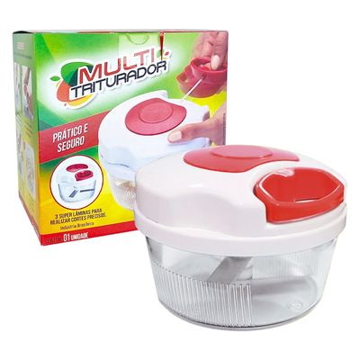 Multi Processador Triturador de Alimentos Manual Keita com 3 Lâminas 500ml