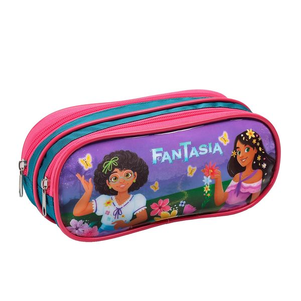 Estojo Infantil Seanite com 2 Divisórias Fantasia Colors - Item Sortido