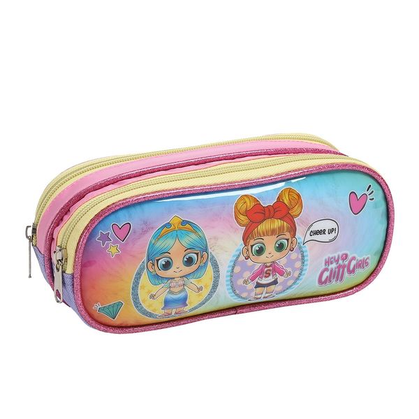 Estojo Infantil Seanite com 2 Divisórias Hey Glitt Girl - Item Sortido Estojo Infantil Seanite com 2 Divisórias Hey Glitt Girl - Item Sortido