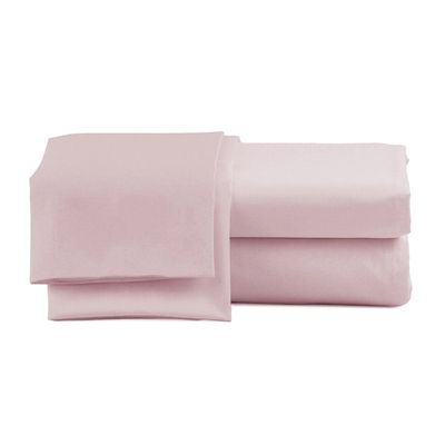 Jogo de Cama Solteiro Camesa Essencial Neo 100% Algodão Rosé 3 peças
