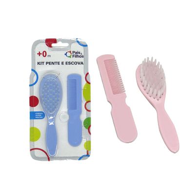 Kit com Pente e Escova Pais e Filhos - Item Sortido