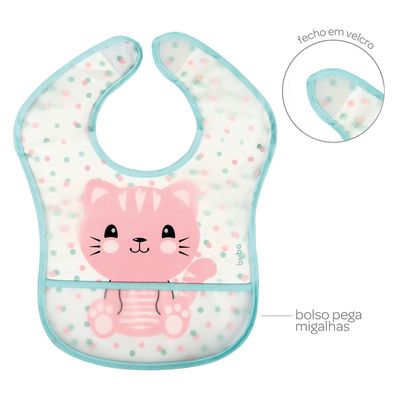 Babador com Bolso Buba Gatinho