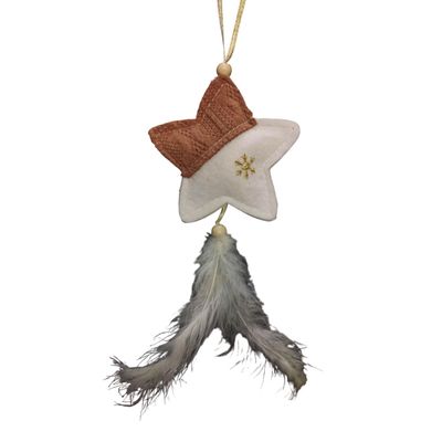 Enfeite de Natal Rústico Le Pluma 10x1,5x22cm