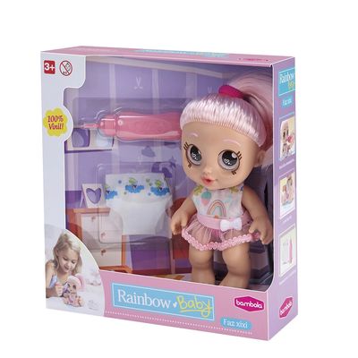 Boneca Bambola Baby Rainbow Faz Xixi