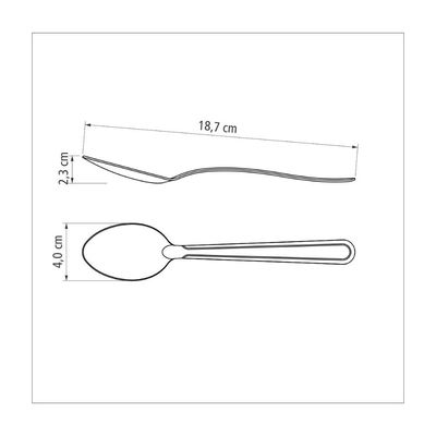 Kit 24 Colher de Mesa Tramontina Búzios em Aço Inox