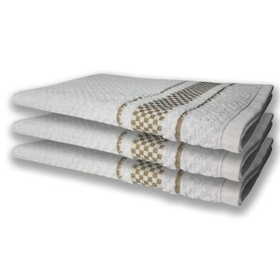 6 Panos de Prato Atoalhado Felpudo Premium Preto+Marrom