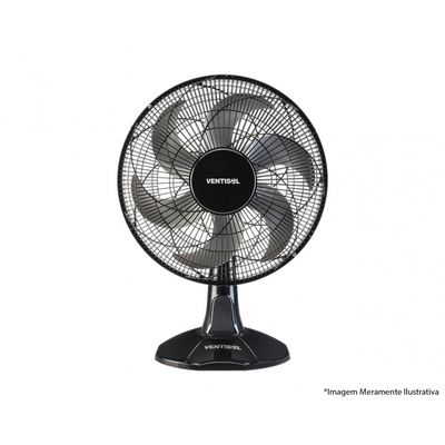 Ventilador Mesa Turbo Preto 6 Pas 40Cm 80W 220V